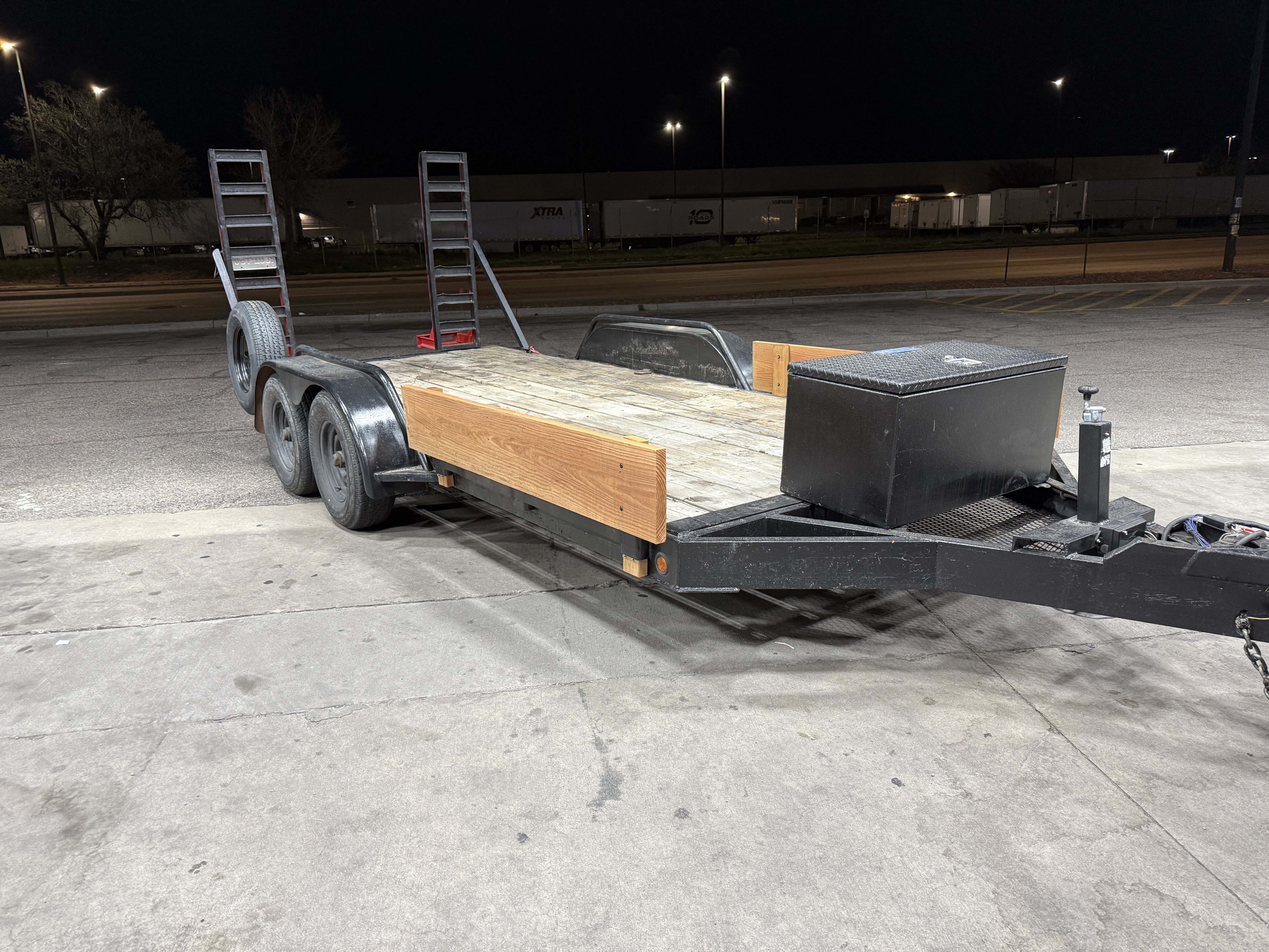 7' x 16' Car Hauler Trailer available for rent at MCG Trailer Rentals in Aurora, CO