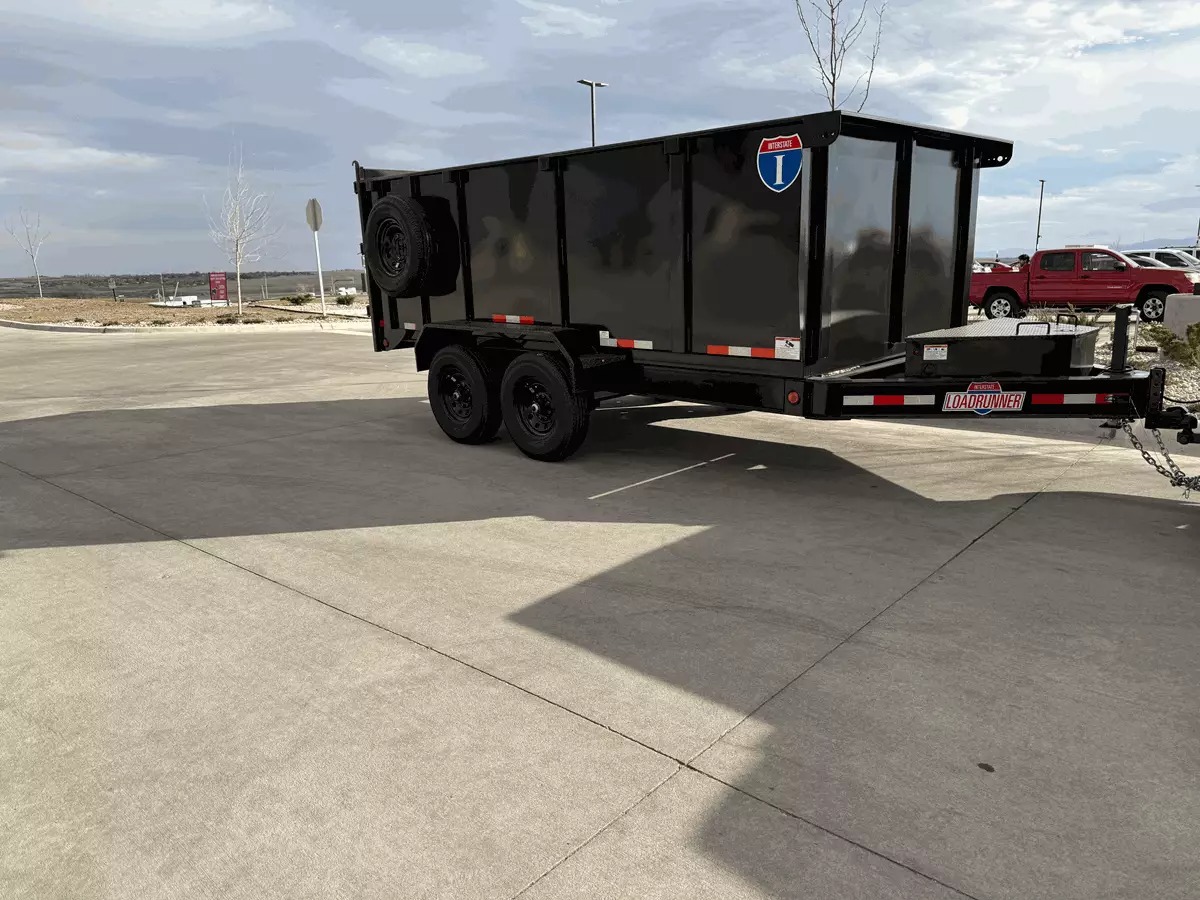 7' x 16' Dump Trailer - front view